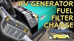 Onan RV Generator Fuel Filter Replacement || RV Generator Maintenance