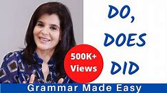 How & When to Use Do, Does and Did | Correct Use of Do / Does / Did - ChetChat English Grammar Tips