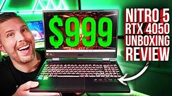 Acer Nitro 5 Unboxing Review! $999 RTX 4050 Laptop! 10+ Games, Benchmarks, Display Test, and More!