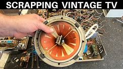 Vintage TV Scrap Out for Copper & Recycling