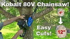 Kobalt 80V Battery Chainsaw Demo and Review | Pros/Cons 1 Year Later