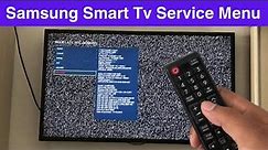 How to Access Service Menu Old Samsung Smart Tv