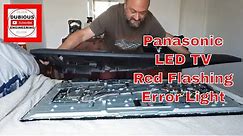 DuB-EnG: BLINKING RED FLASHING LIGHT FAULT ON PANASONIC LED TV - Repair / Trying to Fix / Refurbish
