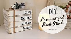 DIY Personalized Book Stack - How To Make a Faux Book Stack