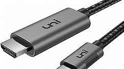 uni USB C to HDMI Cable 10ft 4K@60Hz, Sturdy Aluminum USB Type-C to HDMI Cord, (Thunderbolt 3/4 Compatible) with Samsung S8-S24, MacBook Pro/Air2023, iPad Pro/Air 4, iPhone 15 Pro/Max, Chromebook