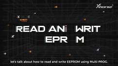 Read and Write EEPROM Using Multi PROG Xhorse