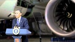 President Obama visits Boeing Everett plant and 787 line
