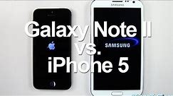 Galaxy Note 2 vs iPhone 5 - Boot Up, App Speed, and Browser Test