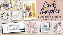 Papercraft Society Box Kit 52 - Samples and Card Ideas #cardmaking #cards #papercraftsociety