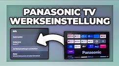 Panasonic TV auf Werkseinstellungen zurücksetzen - Tutorial