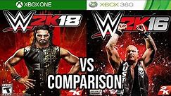 WWE 2k18 Xbox One Vs WWE 2k16 Xbox 360