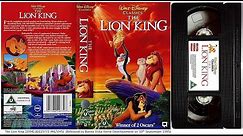 The Lion King (19th September 1995) UK VHS