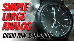 CASIO MW240 Review - Simple Large Dial Resin Analog Watch MW-240-1EV