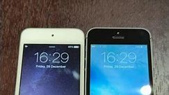 iPod touch 5 vs iPhone 5s boot up test #shorts #ipodtouch #ios8 #iphone5s #ios9