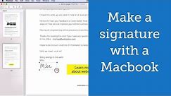 How to make a Digital Signature with a Macbook