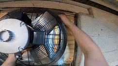 Garage Exhaust Fan Installation | Part 1; Mounting the Shutter and Fan Into The Window