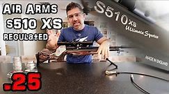 Air Arms s510 XS .25 Air Rifle (Review) + Accuracy TEST - Regulated PCP Airgun - SETUP Guide