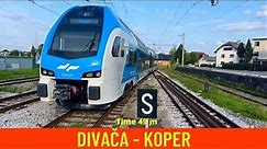 Cab ride from Divača to Koper - train drivers view on Slovenia's rail in 4K