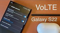 How to Set up VoLTE: Samsung Galaxy S22