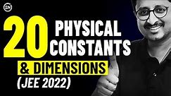 Physical Constants & Dimensions in Physics | Must know for JEE 2024 Aspirants | Mohit Sir | Eduniti