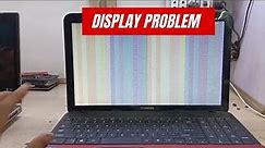 toshiba laptop turning on display show white lines some time properly windows on no problem solution