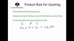 Product Rule for Counting - Corbettmaths