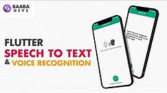 Flutter Tutorial: Flutter Speech to Text & Voice Recognition App | Flutter Voice Typing