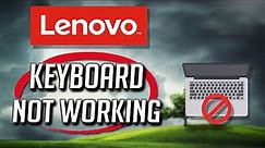 Fix Lenovo Keyboard Not Working Windows 11 - [5 Solutions 2024]