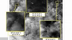 See satellite images of objects in ocean
