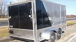Enclosed 7x14 Motorcycle Trailer Package Two Toned