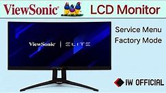 How To Factory Reseteset A viewsonic LCD Monitor | Access ViewSonic Monitor Service Menu