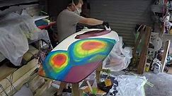 Psychedelic Resin tint Surfboard
