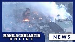Aerial footage of Japan's Wajima city hit by post-quake fire