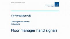 Floor manager hand signals