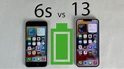 iPhone 13 vs iPhone 6s Battery Life DRAIN Test