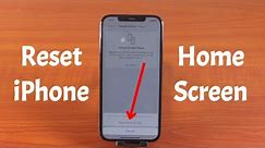 How to Reset iPhone Home Screen Layout