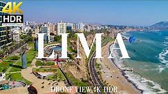 Lima, Peru 4K drone view 🇵🇪 Flying Over Lima | Relaxation film with calming music