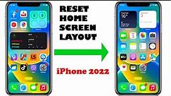 How to RESET Home Screen Layout on iPhone 2022