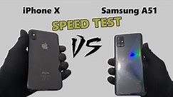 iPhone x vs Samsung Galaxy A51 Speed Test Comparison