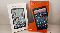 NOOK Tablet 10.1" vs Kindle Fire HD 10 - Side by Side Everyday Usage Test