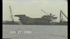 USS Coral Sea Scrapping - Part 5 of 10 - 1996