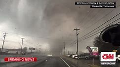 See tornado cross highway in Tennessee
