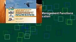 [Doc] Leadership Roles and Management Functions in Nursing: Theory and Application - video Dailymotion