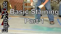 Basic Concrete Staining Part 1 from Engrave-A-Crete