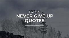 TOP 20 Never Give Up Quotes | Daily Quotes | Inspirational Quotes | Good Quotes