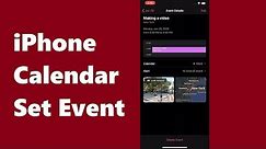 iPhone: How to Set Calendar Event! (Quick)