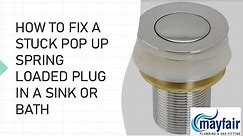 🧐How to fix a spring loaded pop up waste plug in a hand basin or bath tub, Mayfair Plumbing Adelaide