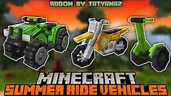Vehicles Addon For MCPE || Summer Ride Vehicles Add-On (1.20 Support) - Addon Mcpe Showcase