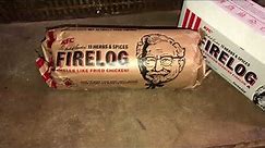 KFC firelog unboxing & review 🍗 🔥 Burning a KFC fire log in the fireplace!