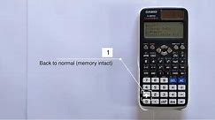 How to Reset a Casio FX-991EX or FX-570EX CLASSWIZ Calculator